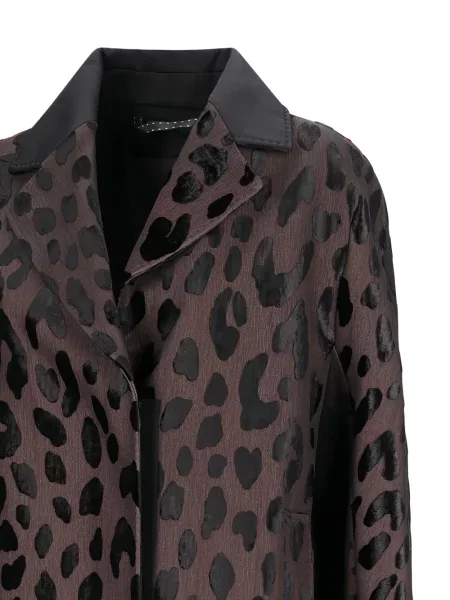 Lung palton Max Mara cu imagine maro