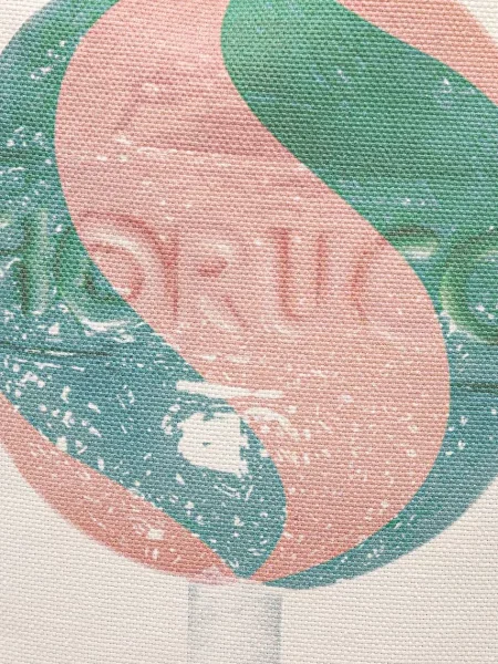 Сумка Fiorucci с принтом из канваса бежевая