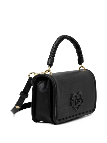 Чанта Love Moschino плетена черно