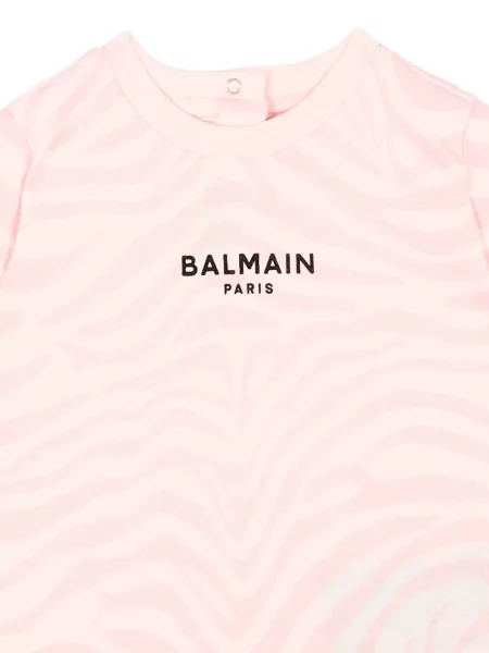 Koszulka dziecięca Balmain różowa
