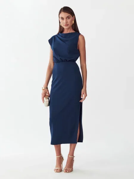 St MRLO Rochie de seară bleumarin