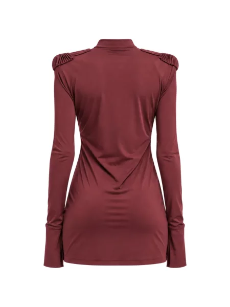 Rochie mini Amen cu volane drapată roșu