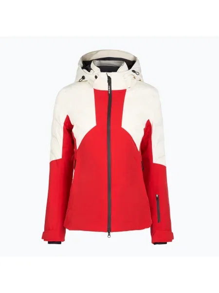 Női sídzseki Dainese Zives Aerosense-Dry lily white/racing red. Méret: L fehér