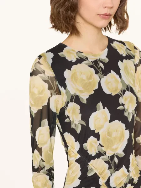 Ted Baker Síťované Šaty Elvyn / žlutá / zelená černá