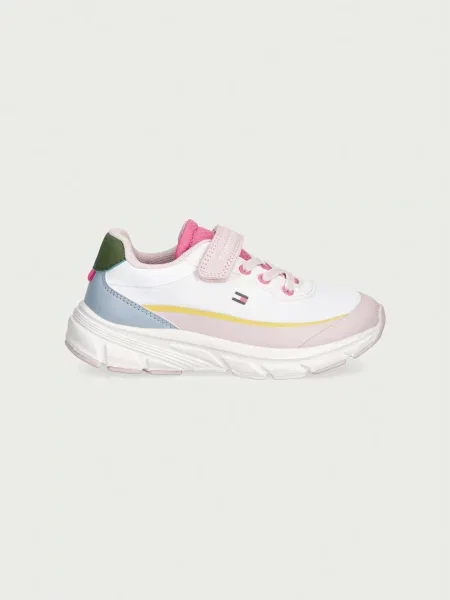 Sneakersy Tommy Hilfiger Low Cut Lace-Up/Velcro Sneaker S Farebná ružová
