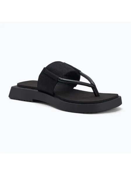 Дамски джапанки Calvin Klein Sq Low Wedge Sandal Rope triple black черно