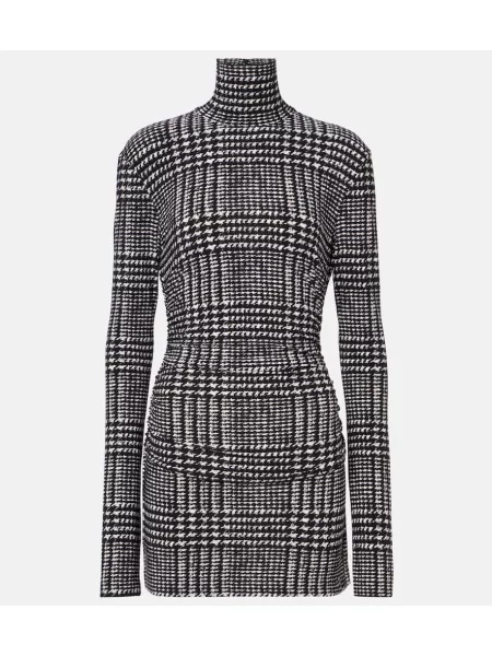 Heláncă Norma Kamali în carouri negru