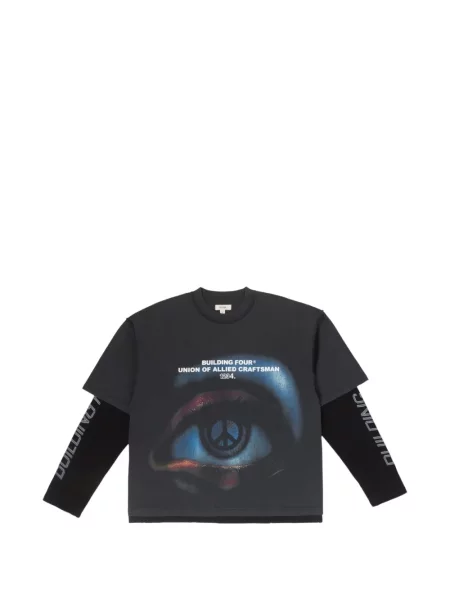 Tricou Bldg4 cu imagine negru