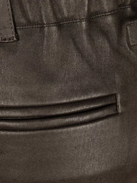 Pantaloni Stouls din piele negru