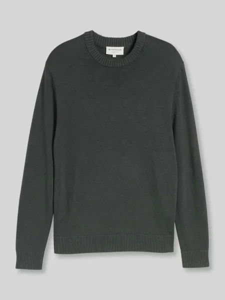 Sweter z czystej bawełny o kroju regular fit Tom Tailor oliwkowy