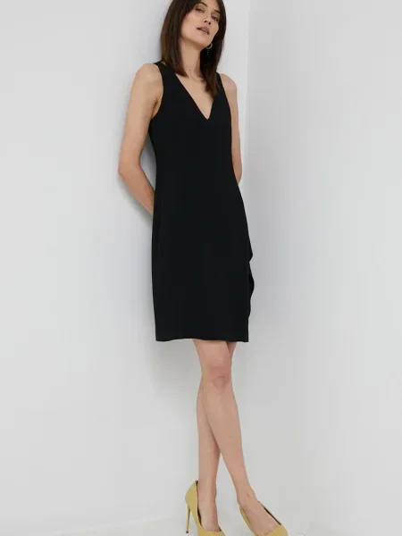 Emporio Armani rochie mini drept negru