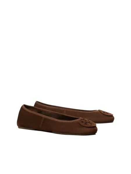 Balerinki Tory Burch brązowe