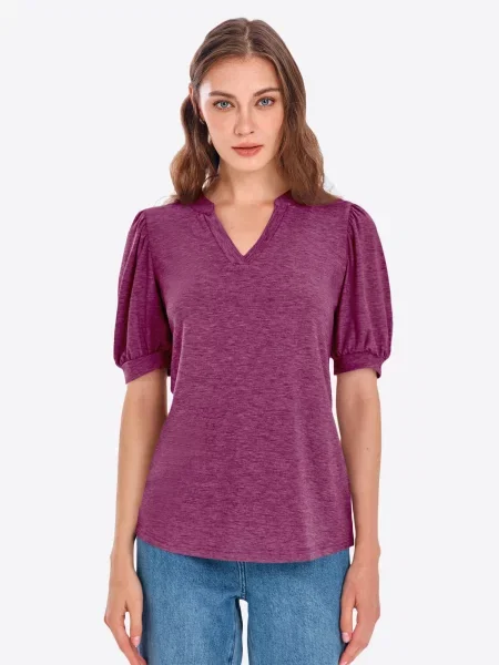 Imily Bela Tricou roșu-violet roșu