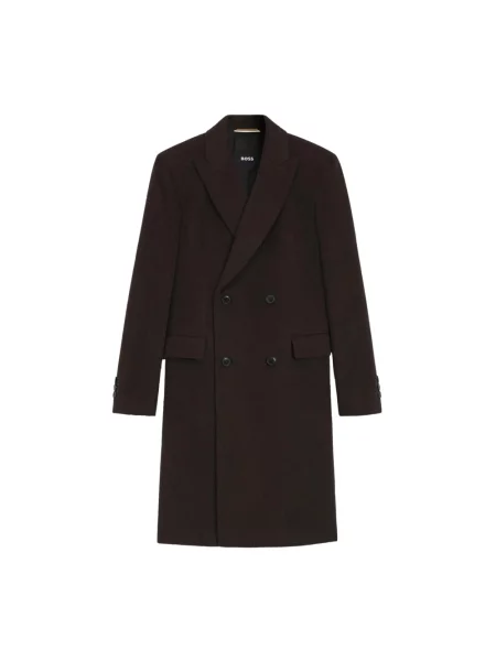 Płaszcz Hugo wełniany brązowy