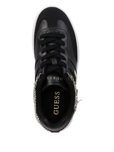 Sneakerși Guess cu autograf negru
