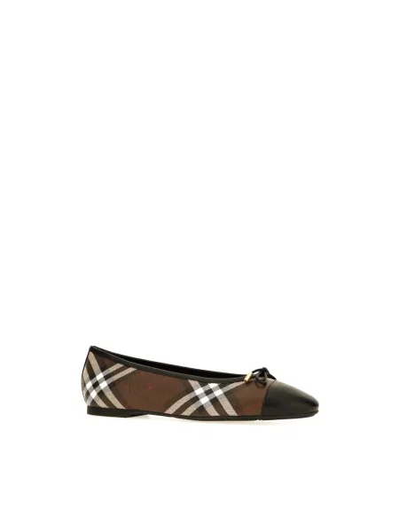 Balerinki Burberry brązowe