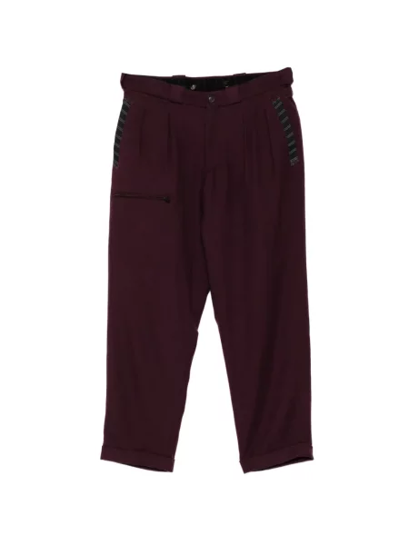 Pantaloni Yohji Yamamoto cu bretele violet