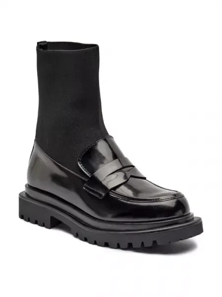 Marc Cain De piele pantofi loafer negru
