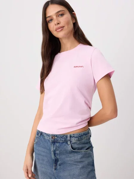 Trendyol Tricou roz roșu