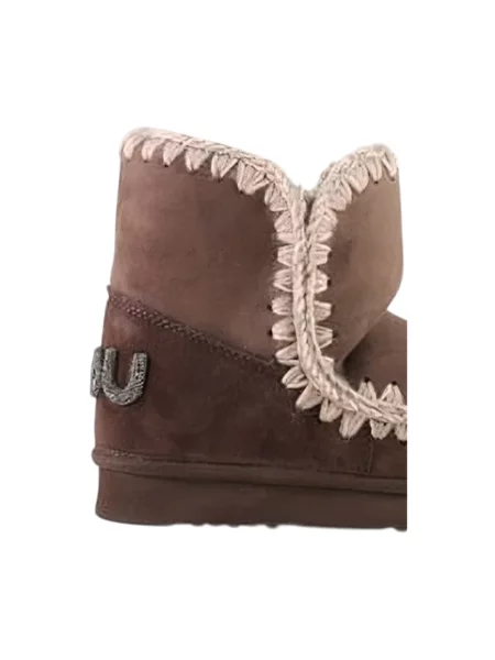 Buty do kostki Mou skórzane brązowe