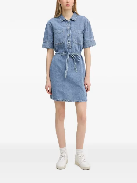 Cu centură rochie din denim Dkny albastru