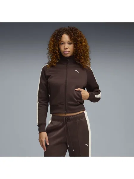 PUMA krótka kurtka dresowa T7 ALWAYS ON Odzież S brązowy