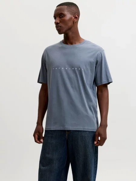 JACK & JONES Tričko JJEStar čedičová šedá bílá