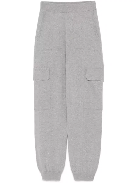 Dzianinowe spodnie Peserico szare