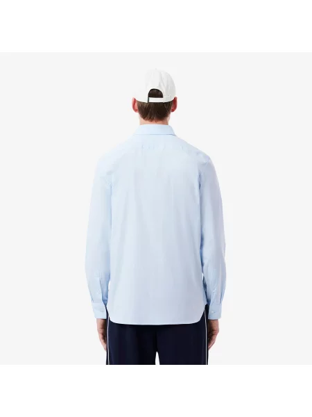 Lacoste Koszula Slim Fit Z Elastycznej Popeliny niebieski