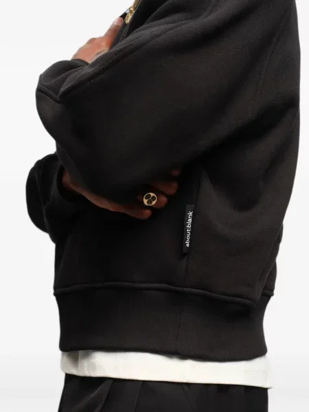 Pulover Aboutblank cu autograf negru
