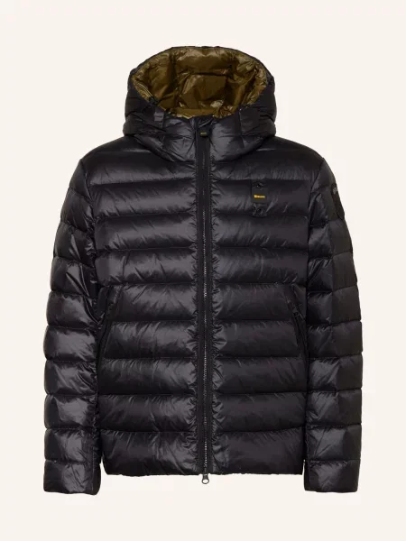 Blauer Kurtka Puchowa schwarz czarna