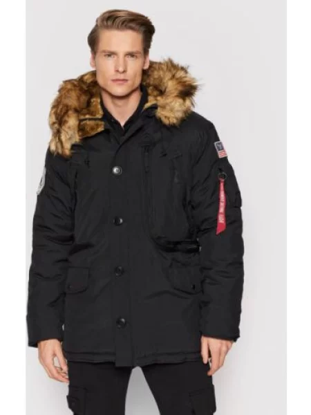 Alpha Industries Zimní bunda Černá bílá