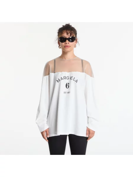 Tricou Jersey Top With Mannequin Print Off White XS alb