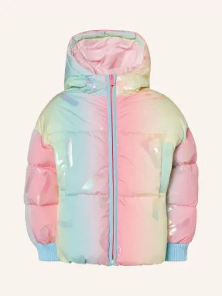 Billieblush Prošívaná Bunda růžová / světle zelená / tmavě modrá