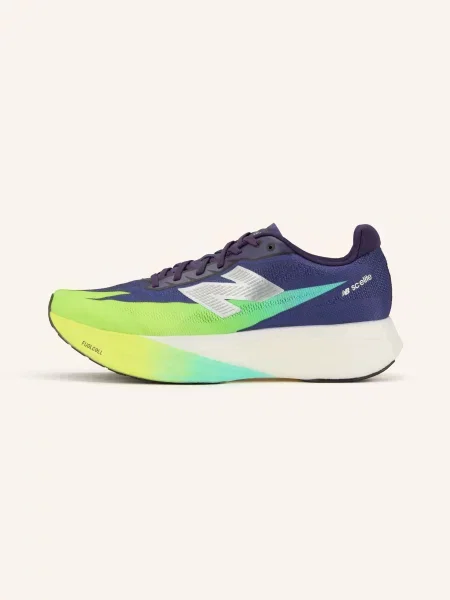 New Balance Běžecké Boty Fuelcell Supercomp Elite v5 tmavě / stříbrná / neonově zelená modrá