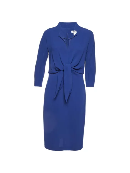 Rochie Max Mara din crep cu legături albastru