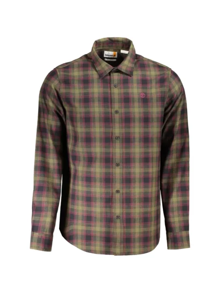 Lung cămașă Timberland în carouri verde