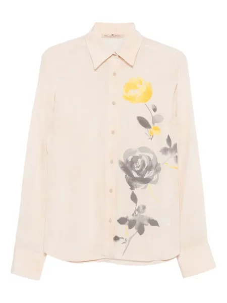 Cămașă Ermanno Scervino de mătase cu model floral cu imagine