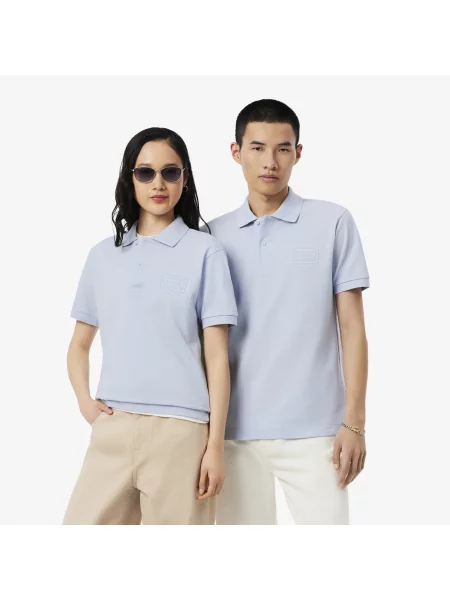 Lacoste Koszulka Polo O Klasycznym Kroju Z Tłoczonym Logo niebieski
