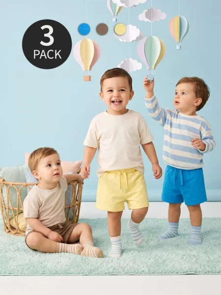 Sinsay šortky 3 pack krémová