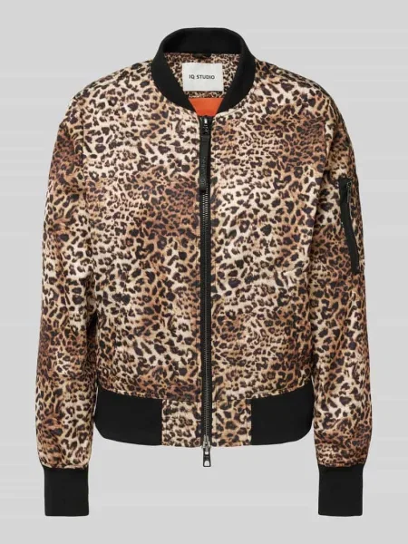 Kurtka z zamkiem błyskawicznym dwustronnym Iq Studio beżowa