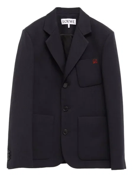 Geacă Loewe cu broderie albastru
