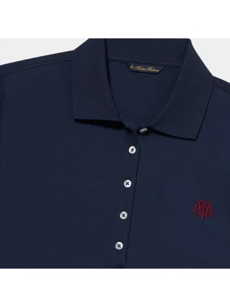 Koszulka polo Brooks Brothers z logo niebieska