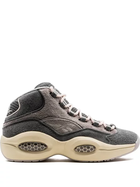Sneakerși Reebok din piele de căprioară gri