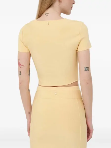 Top Patrizia Pepe scurt galben