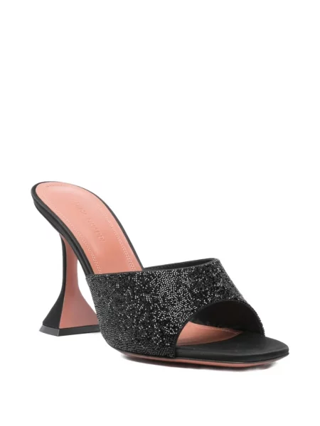 Sandale Amina Muaddi de cristal negru