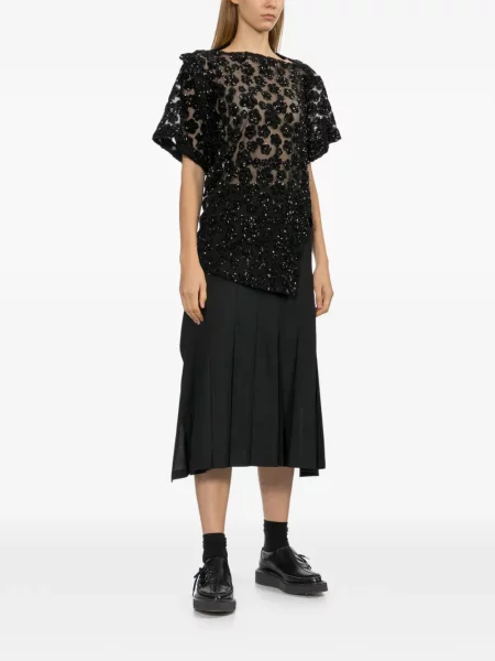 Top Junya Watanabe cu paiete negru