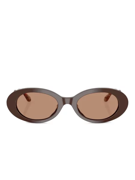 Ochelari de soare ovali Giorgio Armani maro
