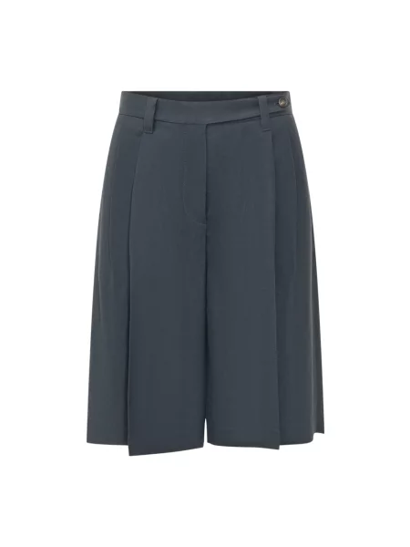 Lniane bermudy Brunello Cucinelli niebieskie