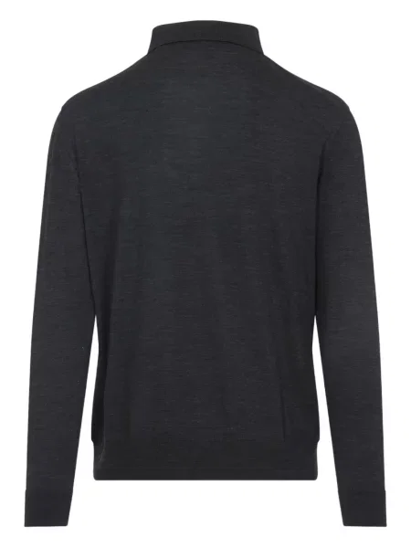 Lung tricou polo Kiton gri